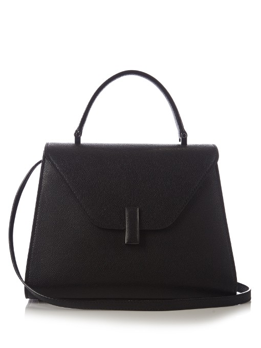 Valextra Iside Medium Grained-leather Tote In Black | ModeSens