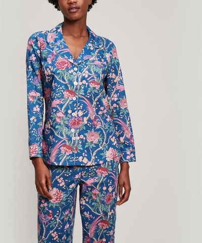 Liberty London Elysian Paradise Tana Lawn Cotton Pyjama Set In Blue