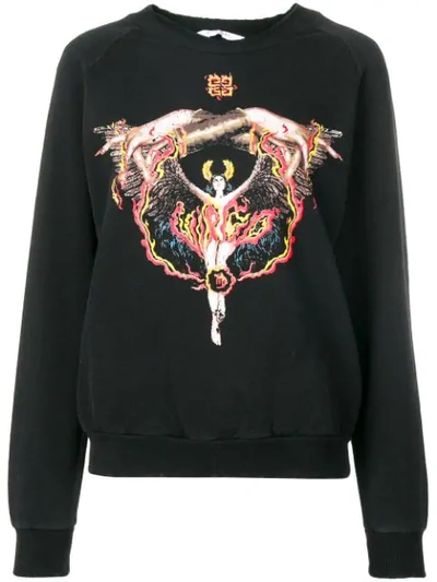 Givenchy Fire Goddess Sweatshirt In Black