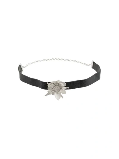 Meadowlark Wildflower Choker In Metallic