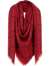 Fendi Ff-motif Shawl In Red