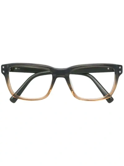 Pre-owned Valentino Garavani 1990's Square Glasses In Brown