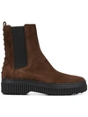 Tod's Platform Chelsea Boots - Brown