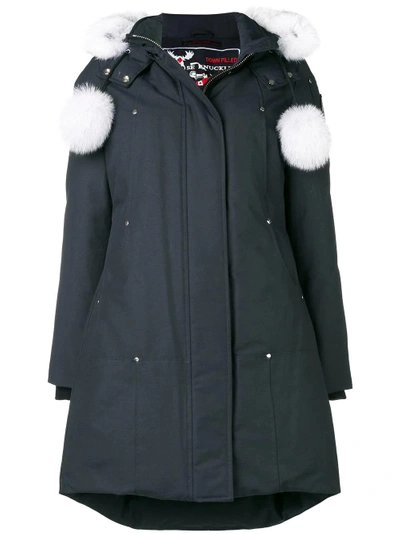 Moose Knuckles Hooded Padded Coat - Blue