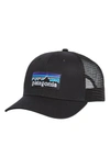 Patagonia P-6 Logo Trucker Hat - Black