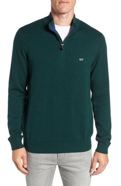 Vineyard Vines Palm Beach Quarter-zip Sweater In Charleston Green