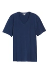 James Perse Short Sleeve V-neck T-shirt In Submarine