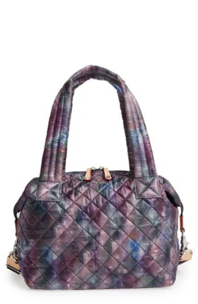 Mz Wallace Medium Sutton Shoulder Tote - Purple In Pixel Print