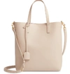 Saint Laurent Toy Leather Tote Bag With Shoulder Strap, Neutral In Light Natural