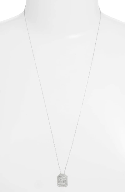 Jennifer Zeuner Jewelry Kiana Zodiac Pendant Necklace In Gemini-silver