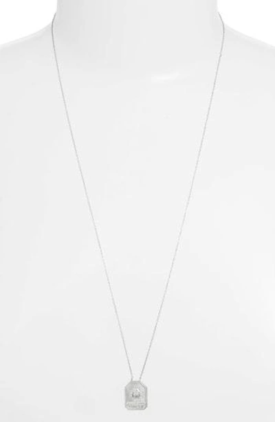 Jennifer Zeuner Jewelry Kiana Zodiac Pendant Necklace In Cancer-silver