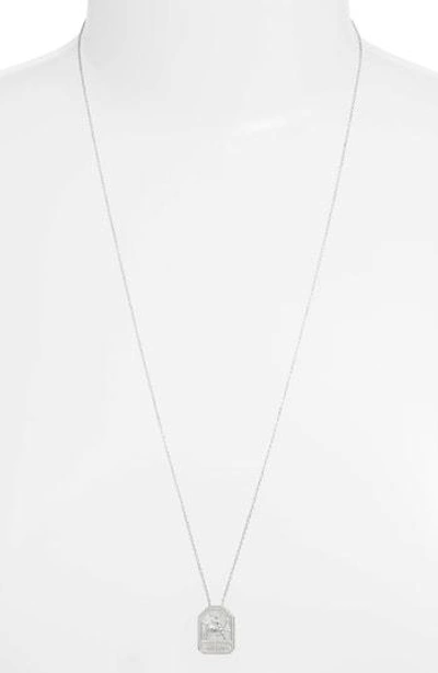 Jennifer Zeuner Jewelry Kiana Zodiac Pendant Necklace In Sagittarius-silver