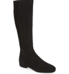 Aquatalia Ursa Weatherproof Suede Knee Boots In Black