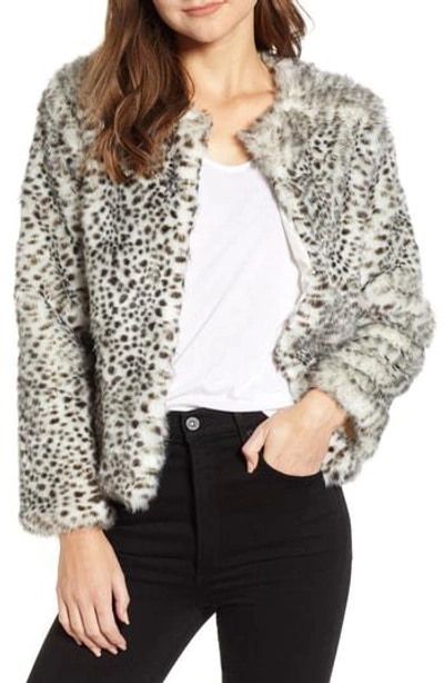 Cupcakes And Cashmere Faux Leopard Fur Jacket In Soft Tan