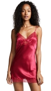 Only Hearts Silk Charmeuse Mini Slip In Pink Ruby