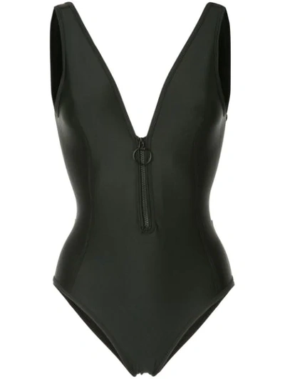 Duskii Miranda Zipped Swimsuit In Black