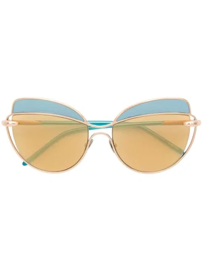 Pomellato Eyewear Cat Eye Sunglasses In Gold