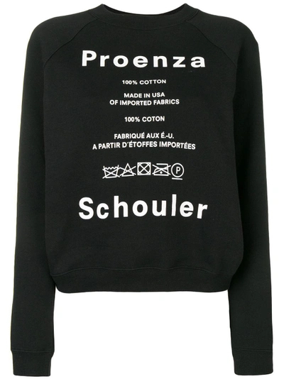 Proenza Schouler Print Sweatshirt - Black