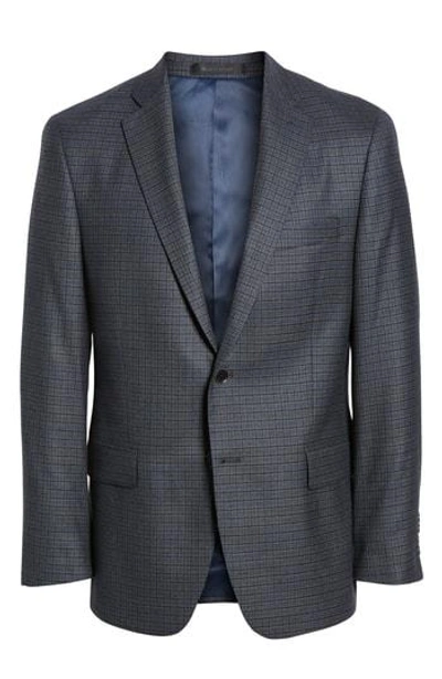 Hart Schaffner Marx Classic Fit Stretch Check Wool Sport Coat In Mid Blue