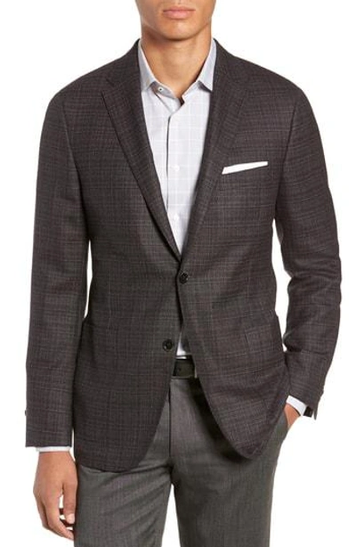 Hickey Freeman Classic Fit Plaid Wool Sport Coat In Grey