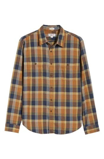 Jcrew Wallace & Barnes Slim Fit Plaid Flannel Shirt In Vicuna