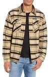 Patagonia 'fjord' Flannel Shirt Jacket In Toms Place/ Mojave Khaki