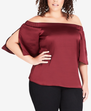 city chic off the shoulder top