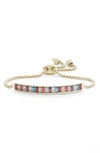 Kendra Scott Jack Slider Bracelet In Jewel Mix/ Gold