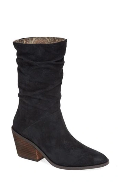 Band Of Gypsies Crash Bootie In Black Burnished Micro