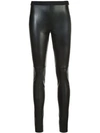 Marc Cain Leggings In Lederoptik In Black