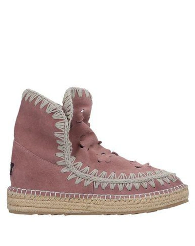 Mou Ankle Boots In Pastel Pink