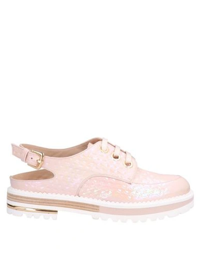 Alberto Guardiani Lace-up Shoes In Light Pink
