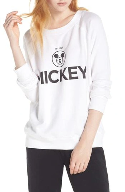 David Lerner Mickey Sweatshirt In White