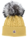 Moncler Pom Pom Beanie Hat - Yellow