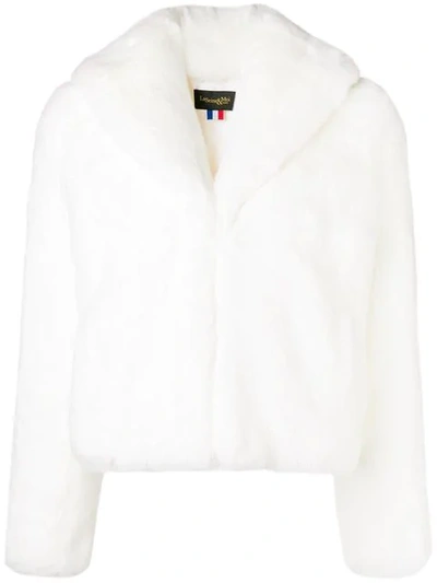 La Seine & Moi Erelle Faux Fur Jacket - White