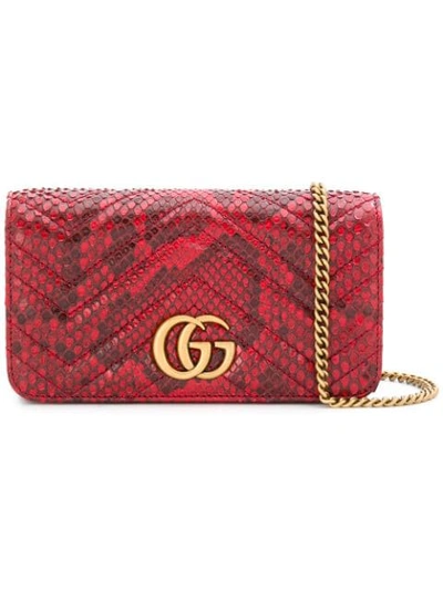 Gucci Gg Marmont Crossbody Bag - Red