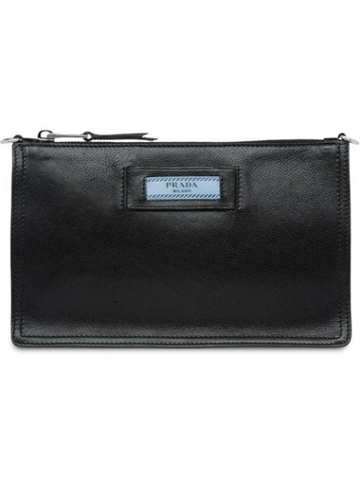 Prada Leather Cosmetic Pouch - Black