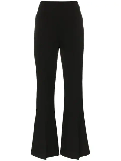 Roland Mouret Classic Flared Trousers In Black