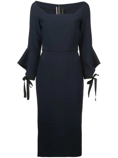 Roland Mouret Fitted Midi Dress - Black