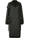 Nehera Two-piece Layered Mid-length Coat - Black