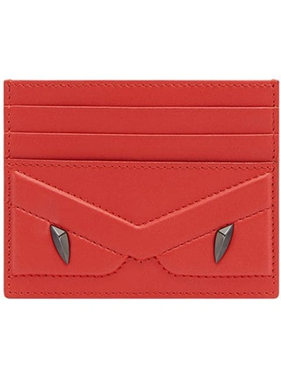 Fendi Appliqué Card Holder - Red