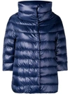 Herno 3/4 Sleeve Puffer Jacket - Blue