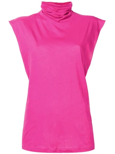 Ben Taverniti Unravel Project Unravel Jersey Mock Tank In Pink