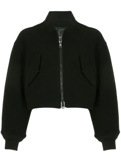 Y-3 Cropped Bomber Jacket - Black