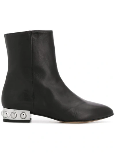 Marc Ellis Embellished Heel Boots - Black