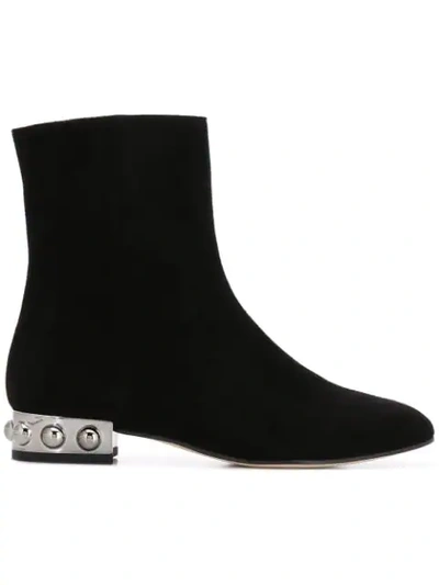 Marc Ellis Embellished Ankle Boots In Black