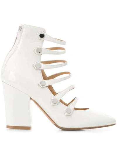 The Seller Strappy Ankle Boots - White