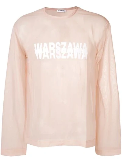 Misbhv Warszawa Sheer T-shirt In Bianco