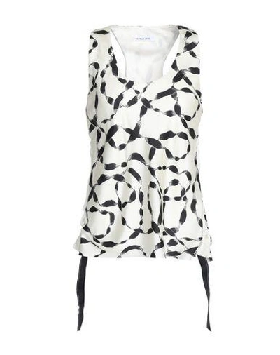 Helmut Lang Silk Top In White