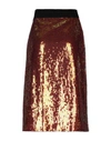 Victoria Victoria Beckham Midi Skirts In Copper